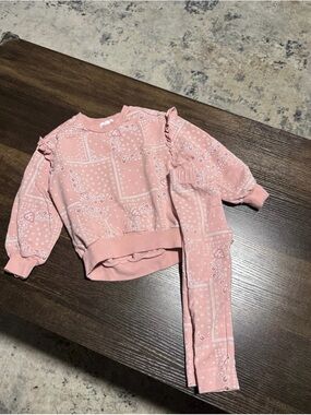Miles The Label Kids Pink Bandana Print Matching Set